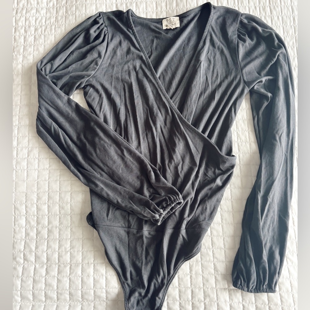 Ribbed V Neck Bodysuit / Goes with everything!